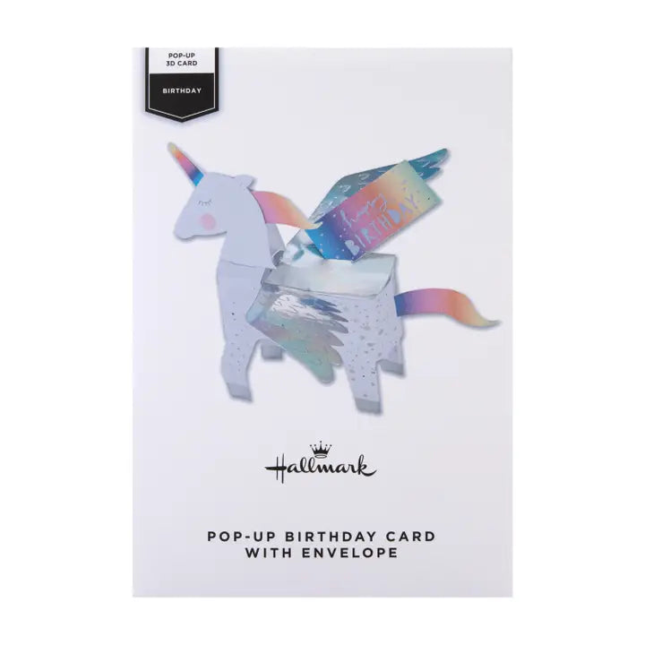 Hallmark Popsicards 3D Pop-Up Unicorn Card