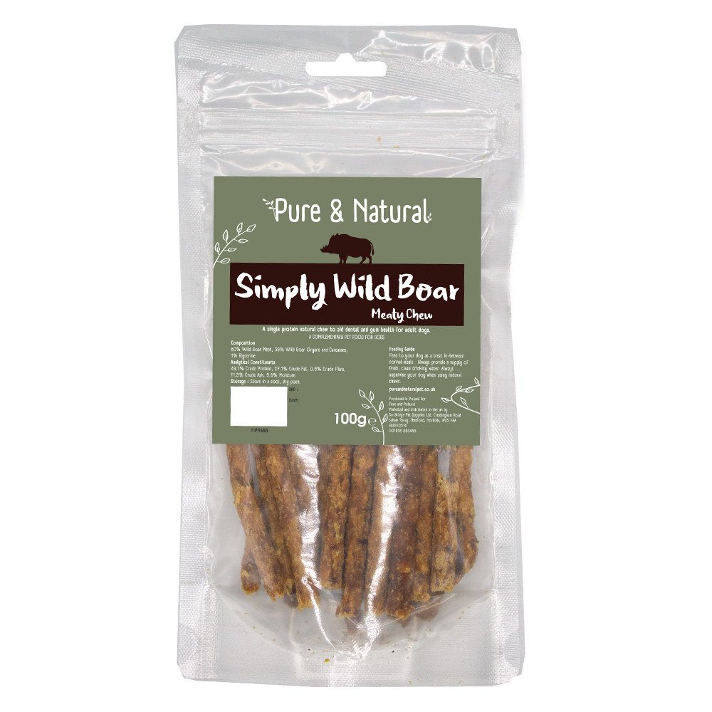 Pure & Natural Wild Boar Sticks 100g