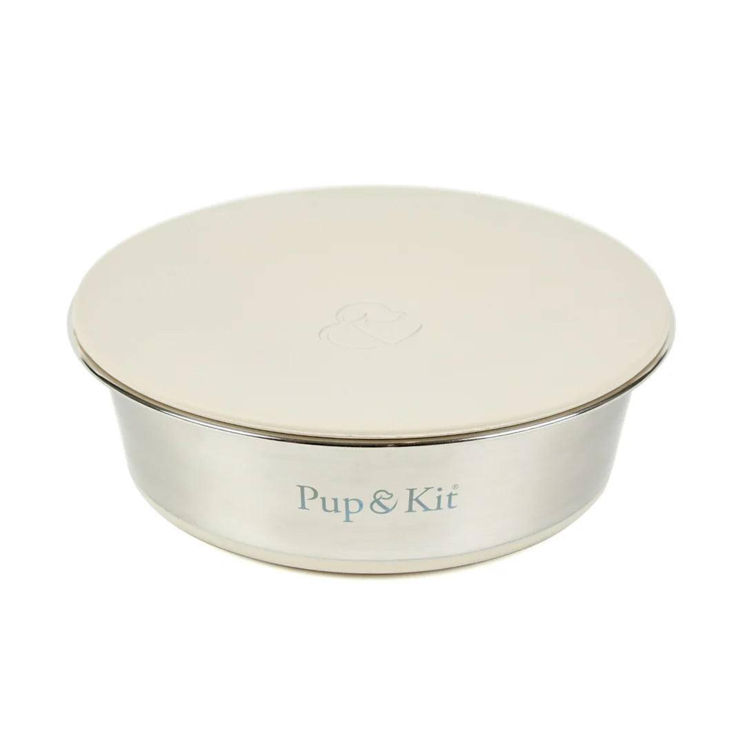 Lid-It Pet Bowl & Stay-Fresh Lid - Beige