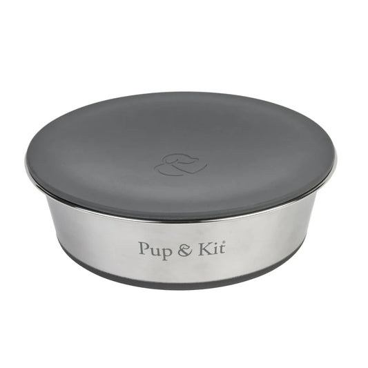 Lid-It Pet Bowl & Stay-Fresh Lid - Grey