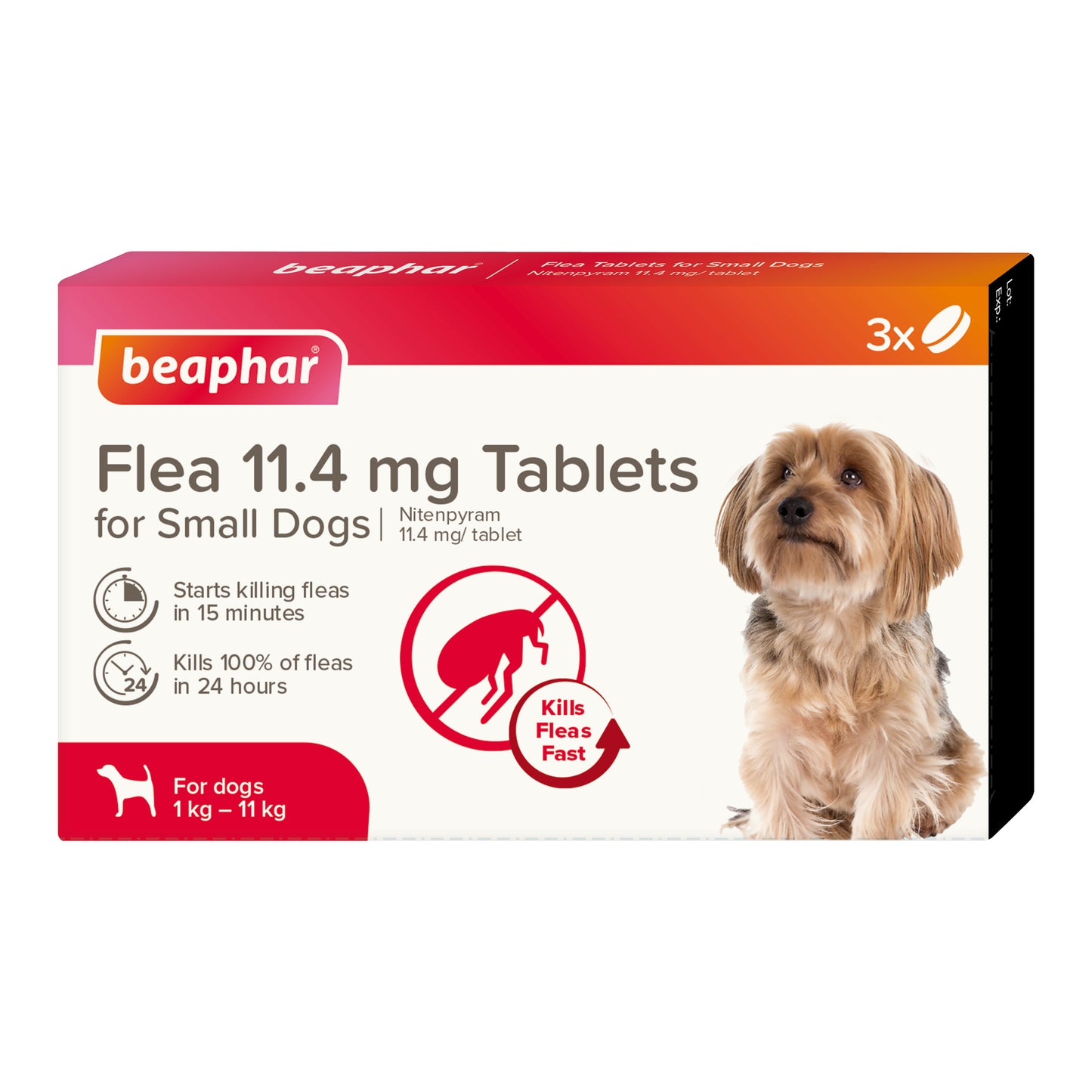 Beaphar Flea Tablets for Small Dogs 11.4mg x3