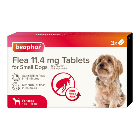 Beaphar Flea Tablets for Small Dogs 11.4mg x3