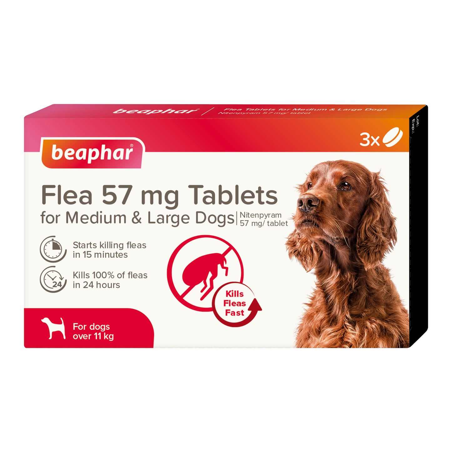 Beaphar Flea Tablets for Medium & Large Dogs – 3 tablets