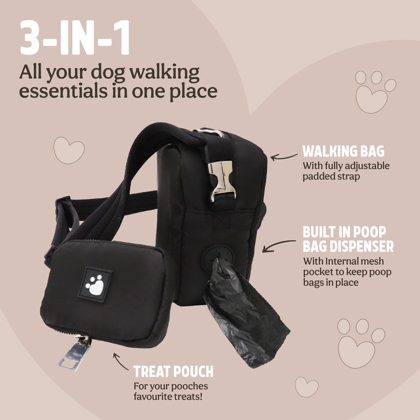 Rosewood Deluxe Dog Walking Bag