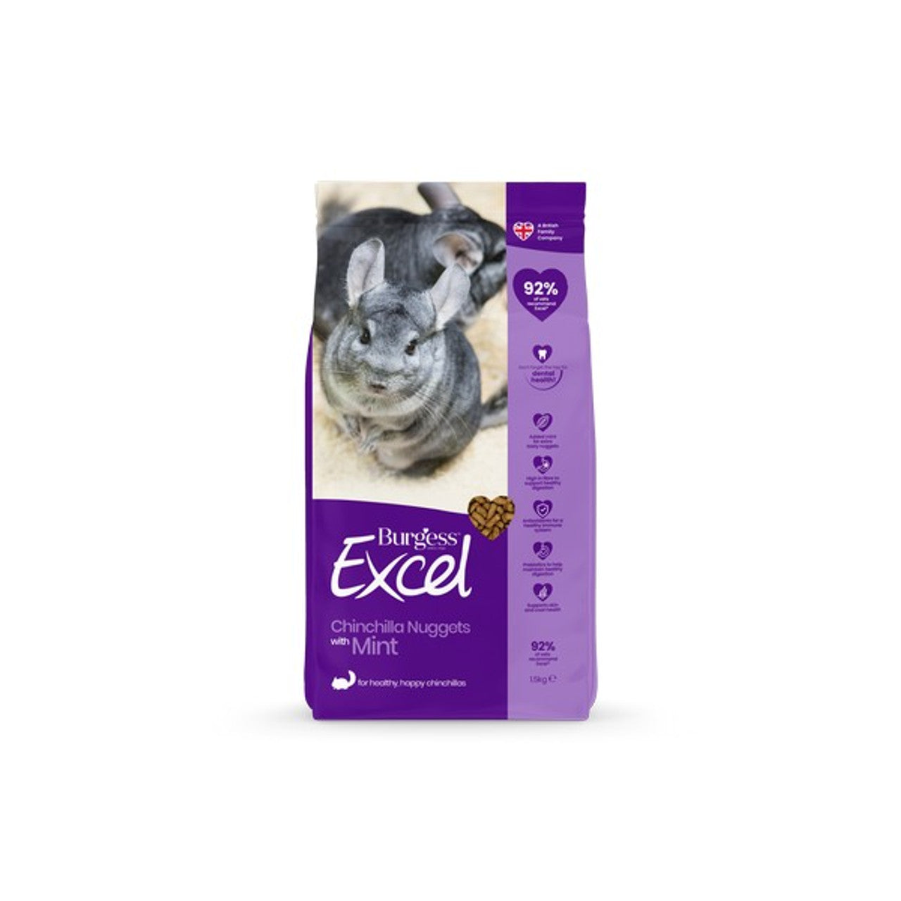 Burgess Excel Chinchilla Nuggets 1.5kg