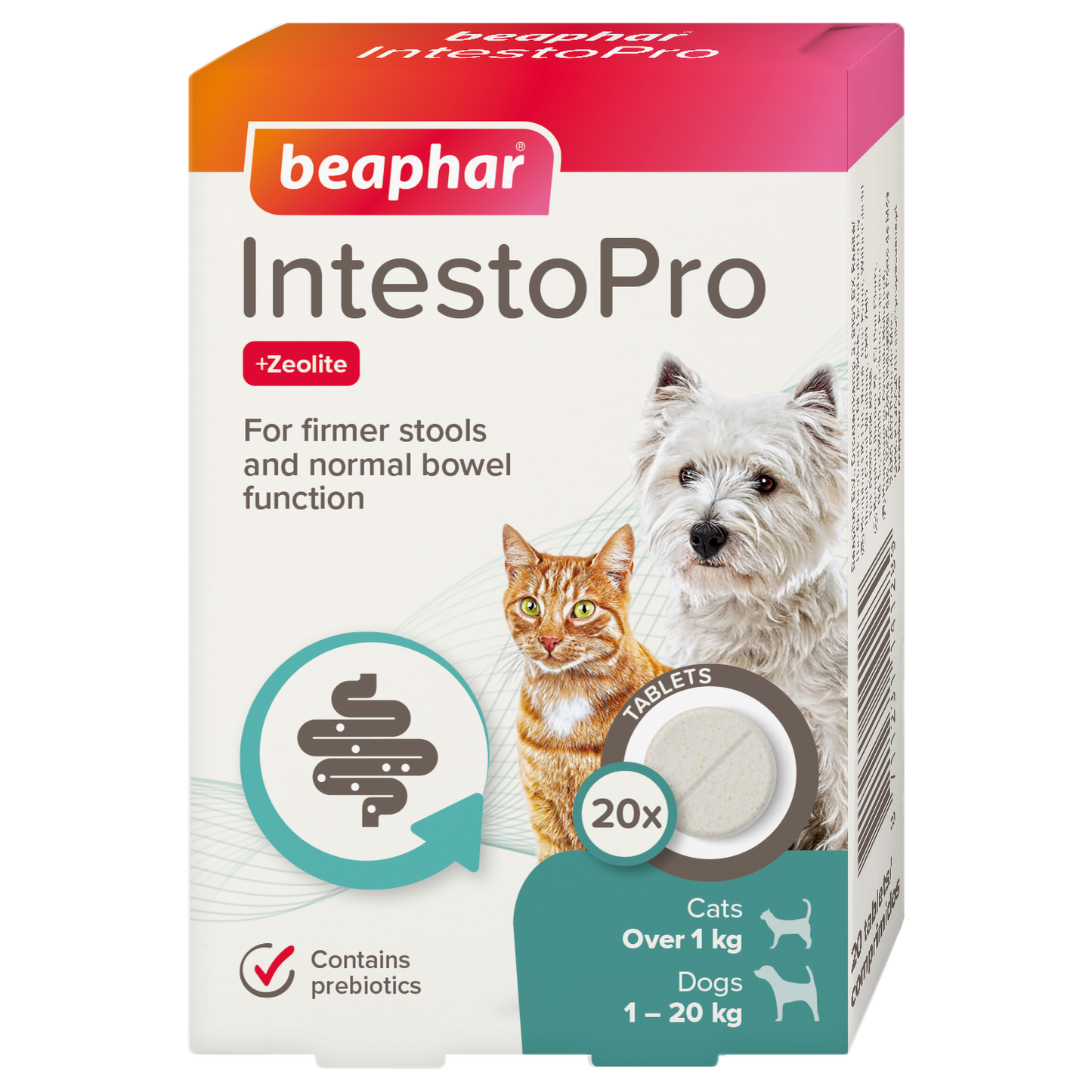 Beaphar IntestoPro Tablets 20pk - Cat & Small Dog