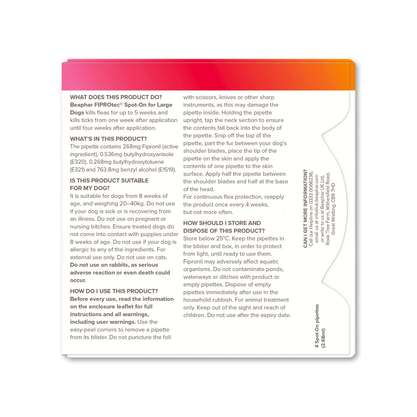 Beaphar Fiprotec Spot On Large Dog (4)