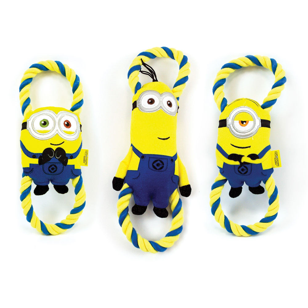 Minions Double Tug Rope Toy Small (Bob, Stuart or Kevin)