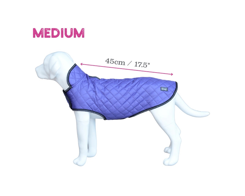 Henry Wag Quilted Dog Jacket Purple