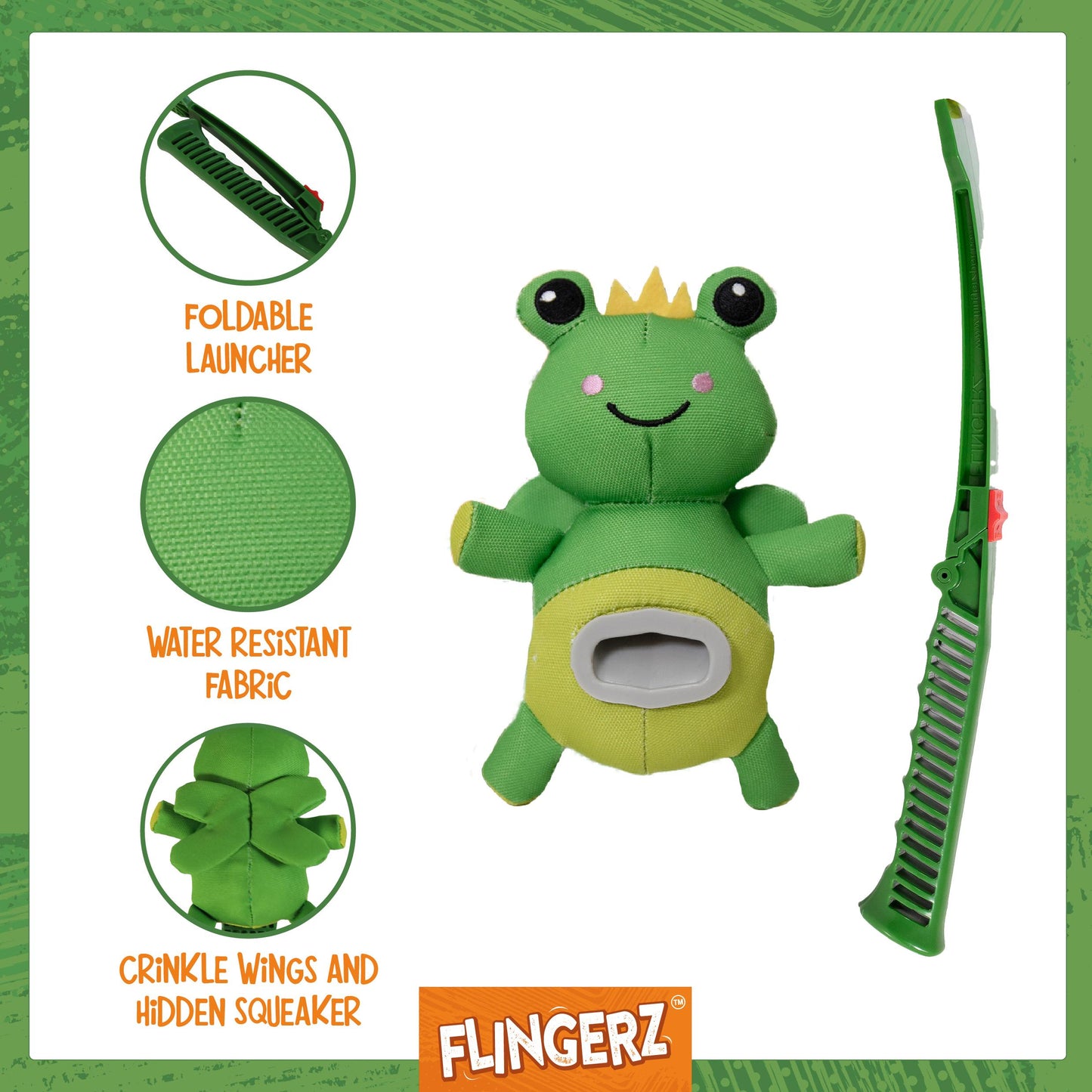 Rosewood Flingerz Throw Toy - Frog