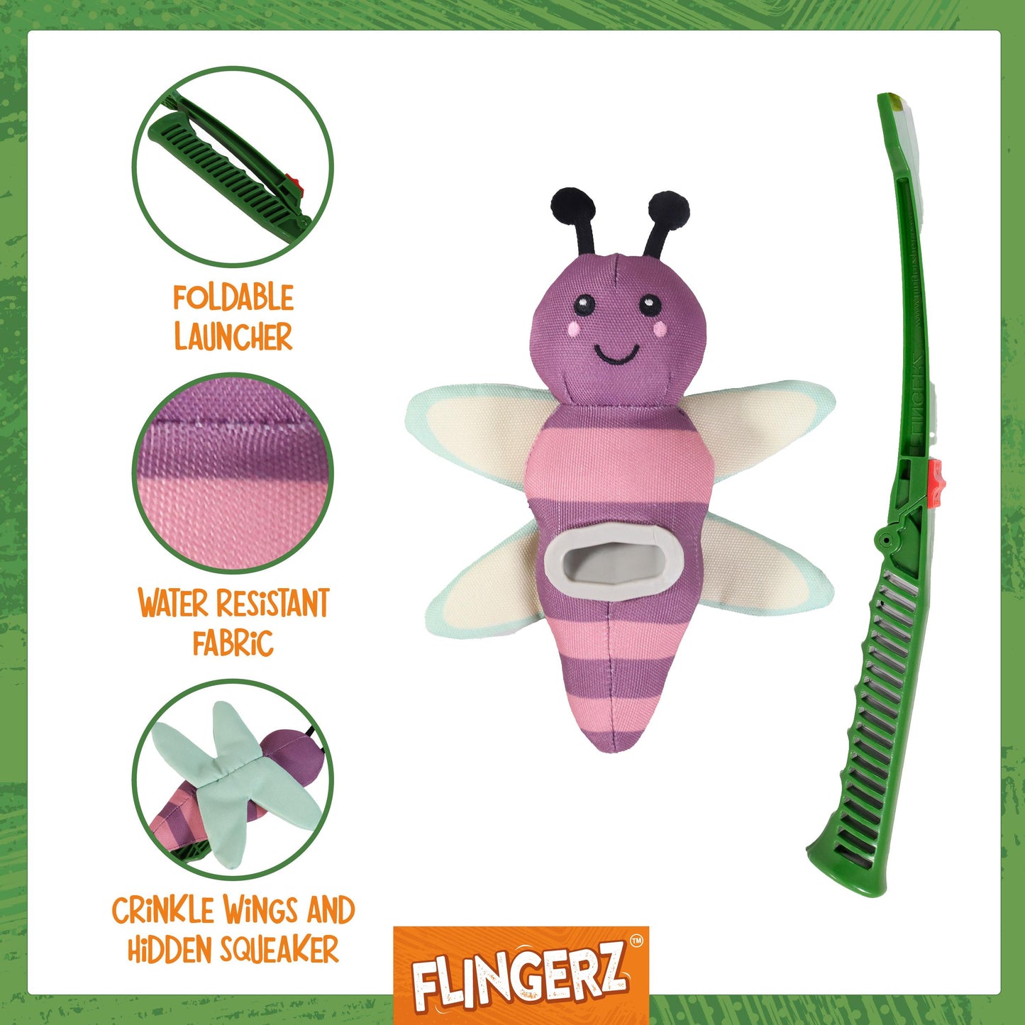 Rosewood Flingerz Throw Toy - Dragonfly