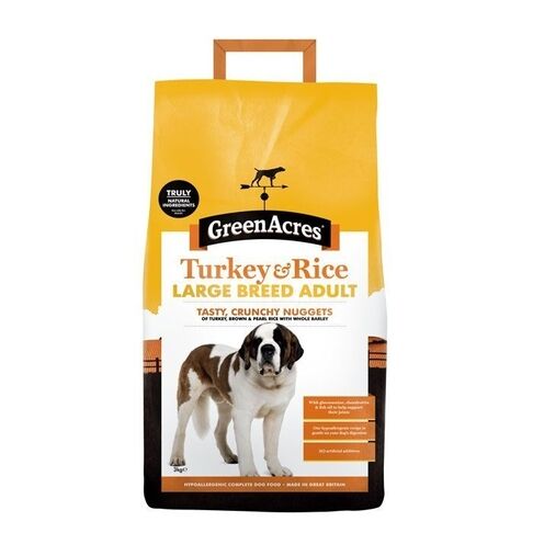 GreenAcres Large Breed Turkey & Rice 3kg