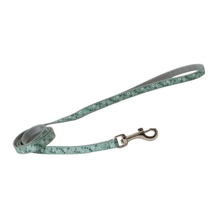 Small Bite Floral Collar Lead Set - Sage