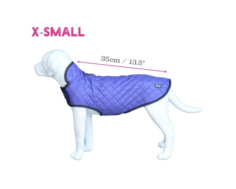 Henry Wag Quilted Dog Jacket Purple