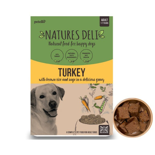 Natures Deli Adult Turkey Wet Food Tray 400g