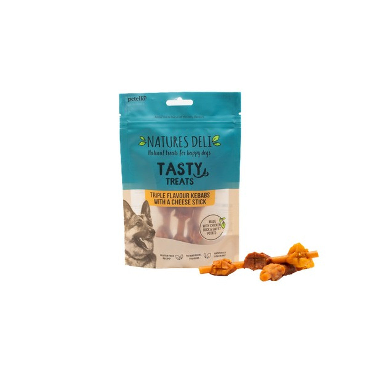 Natures Deli Triple Flavour Kebabs with a Cheese Stick 100g