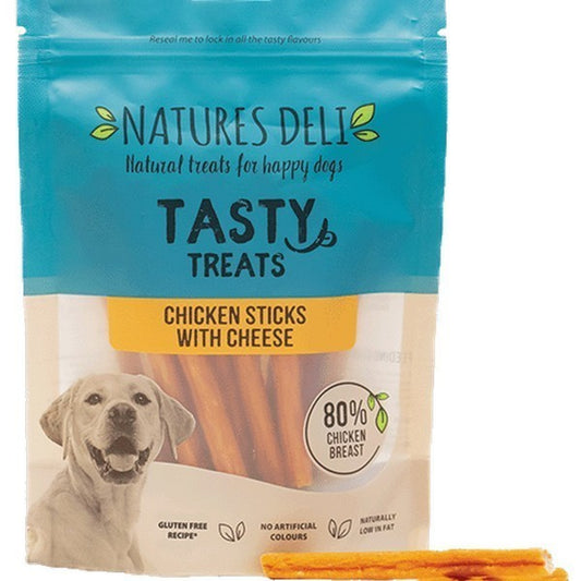 Natures Deli Soft Chicken Sticks with Cheese 100g