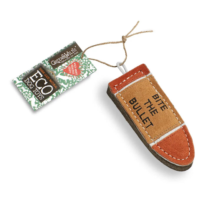 Green & Wilds Bite the Bullet Eco Dog Toy