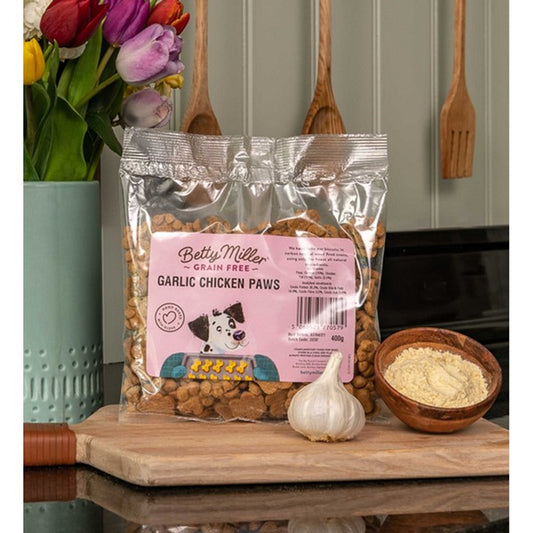 Betty Miller Grain Free Garlic Chicken Paws 400g