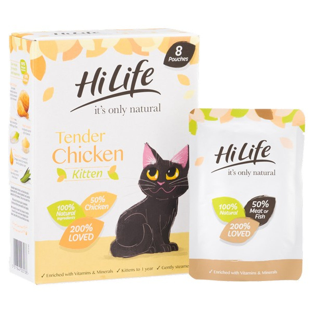 HiLife Kitten Chicken Cat Food 8 x 70g