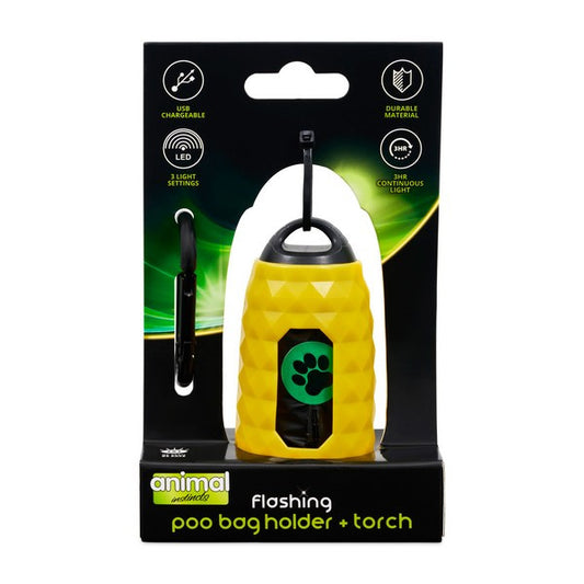 Animal Instincts Flashing Poop Bag Holder & Torch