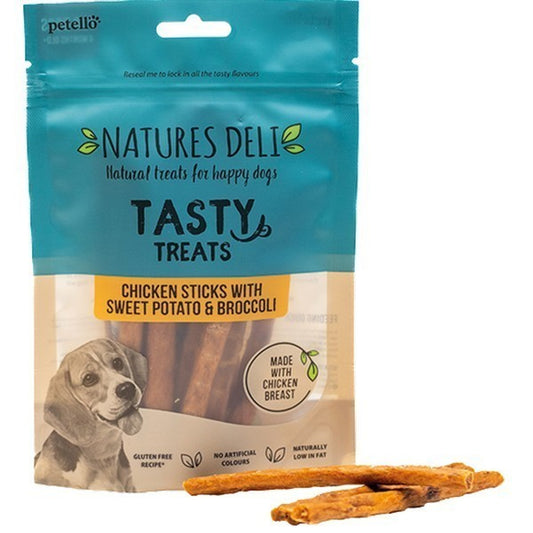 Natures Deli Chicken, Sweet Potato and Broccoli Sticks 100g