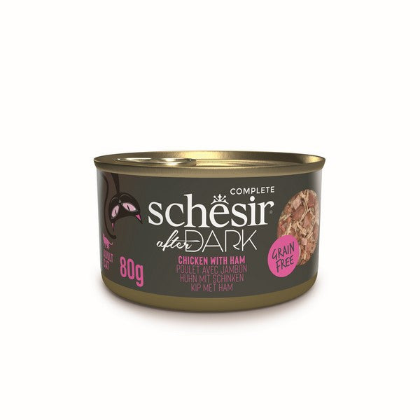 Schesir Dark Cat Chicken & Ham 80g