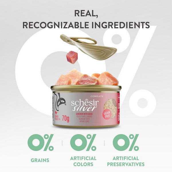 Schesir Silver Cat Chicken & Duck 70g