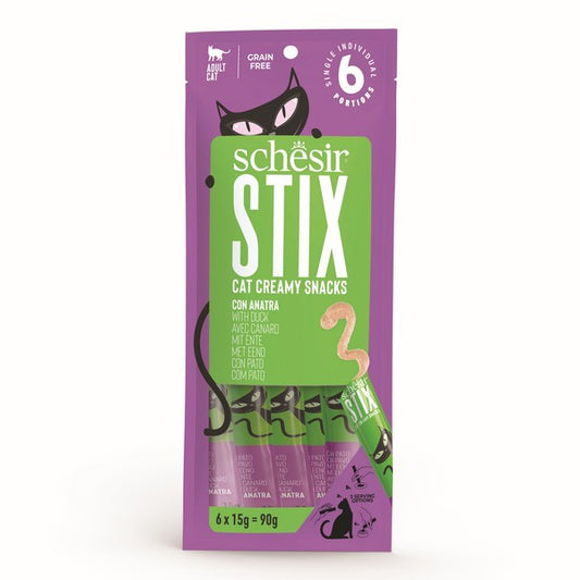 Schesir Stix Adult Cat Duck 6x15g