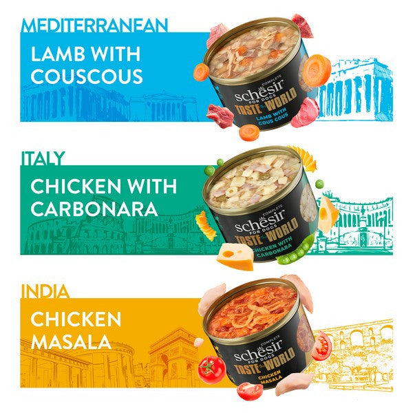 Schesir Taste The World Adult Dog Variety Pack 6X150g