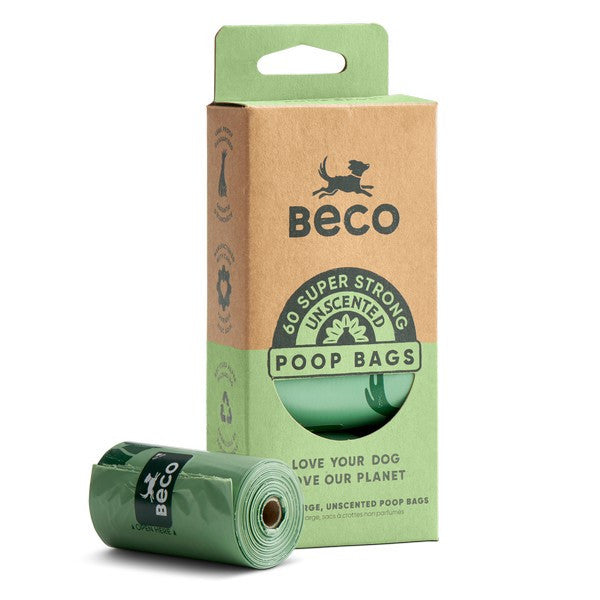 Beco Unscented Handled Poop Bags  - 60
