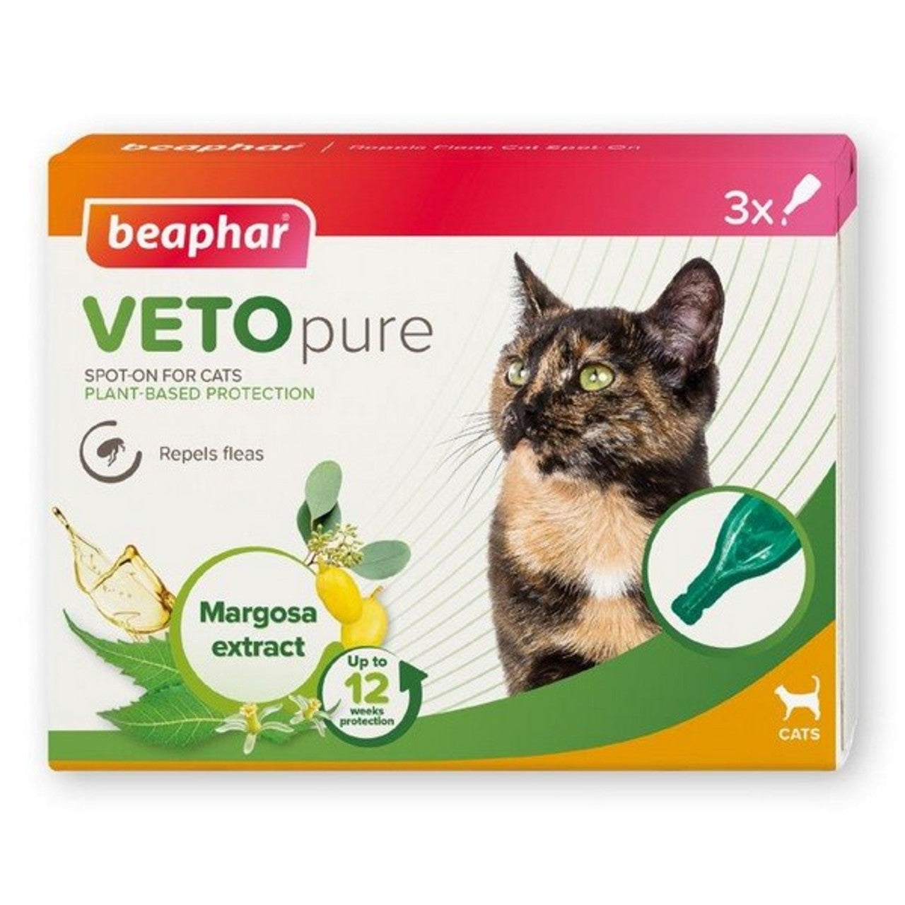 Beaphar VETOpure Cat Spot On - 3 Pipette