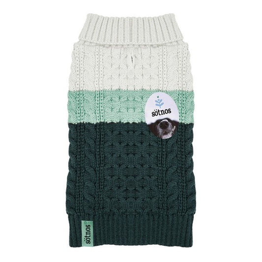 Sotnos Colour Block Aqua Sweater