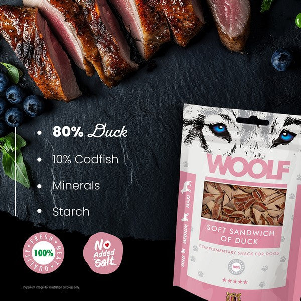 Woolf Soft Sandwich of Duck 100g