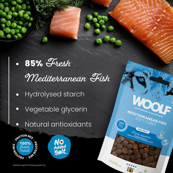 Woolf Single Protein Soft Cubes  Mediterranean Fish