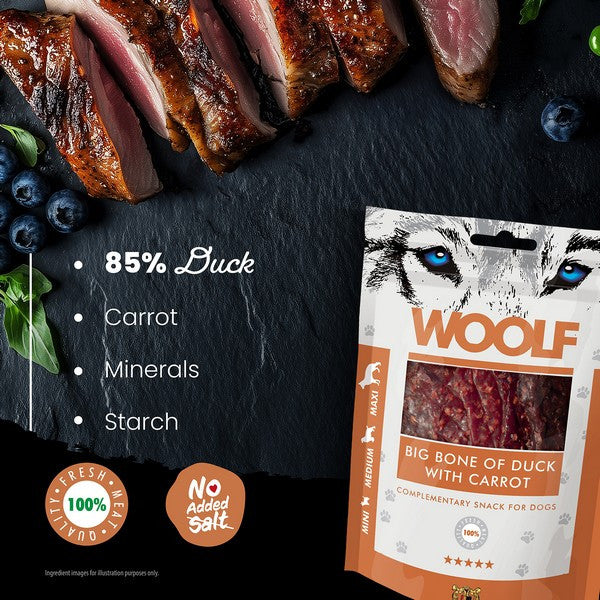 Woolf Big Bones of Duck with Carrot 100g