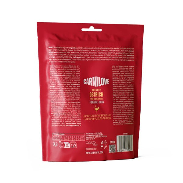Carnilove Crunchy Treats Ostrich with Blackberries 200g
