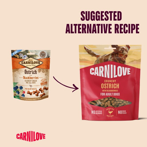Carnilove Crunchy Treats Ostrich with Blackberries 200g