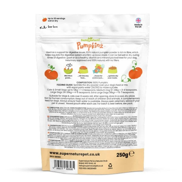 Supernature Pumpkin Powder for Dogs & Cats 250g