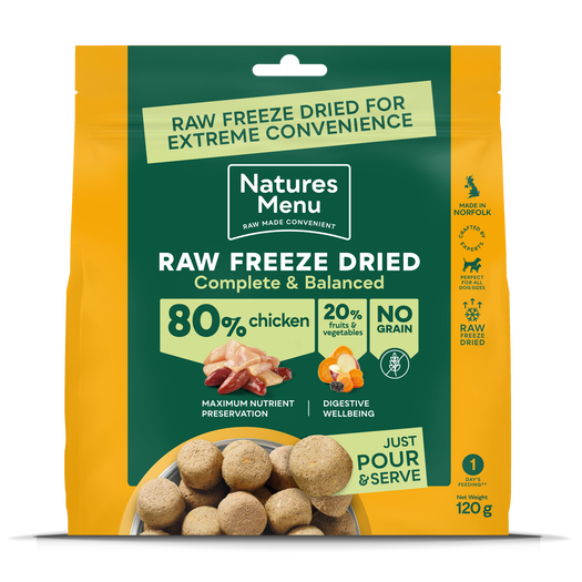 Natures Menu Freeze-Dried Complete 80/20 120g - Multiple Flavours