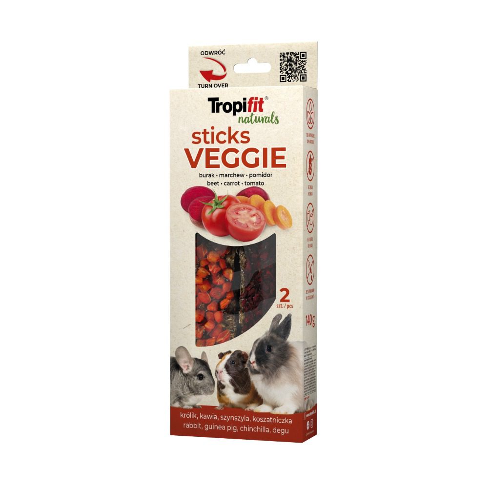 Tropifit Naturals Dried Sticks - Veggie 2pk