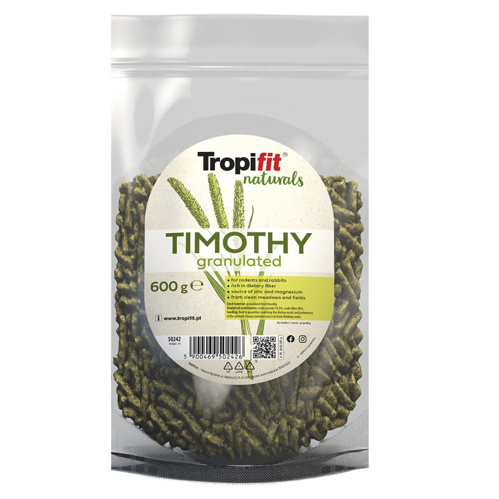 Tropifit Naturals Granulated Pellets - Timothy Hay