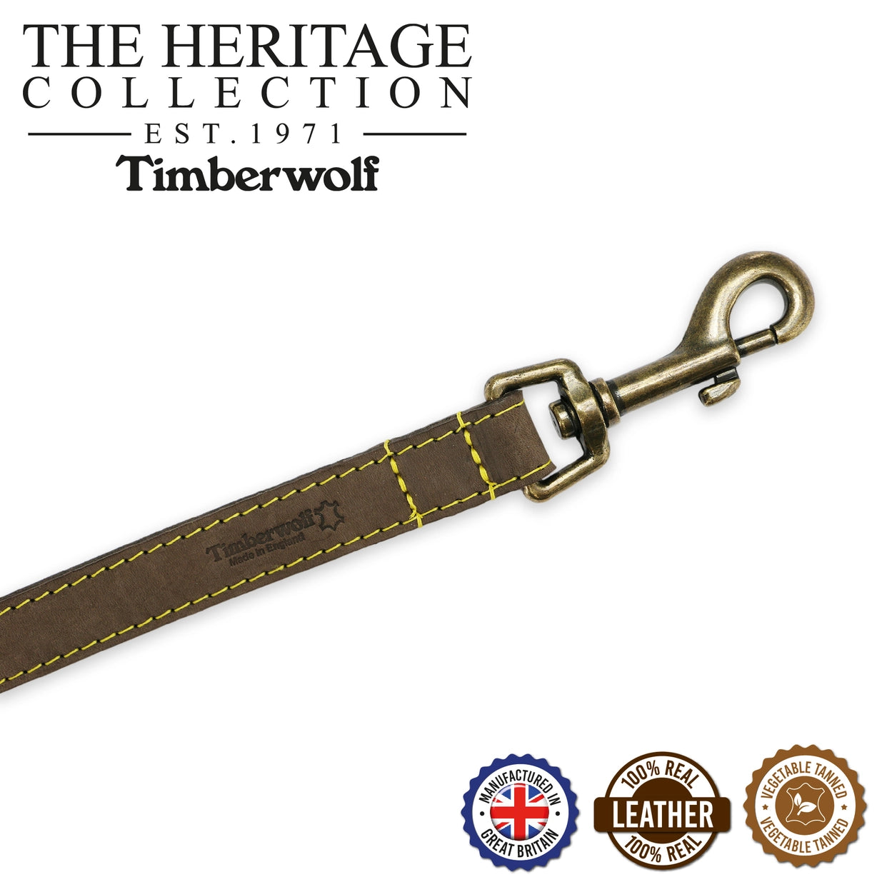 Timberwolf Leather Lead Sable 100x1.9cm
