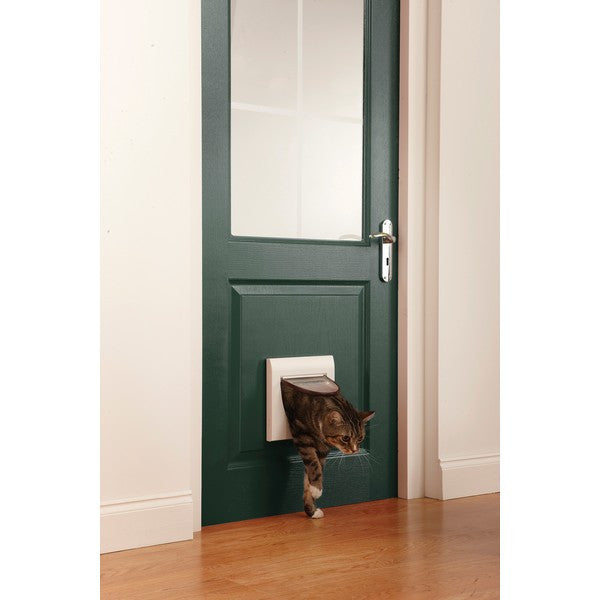 Staywell Manual 4Way Cat Flap White