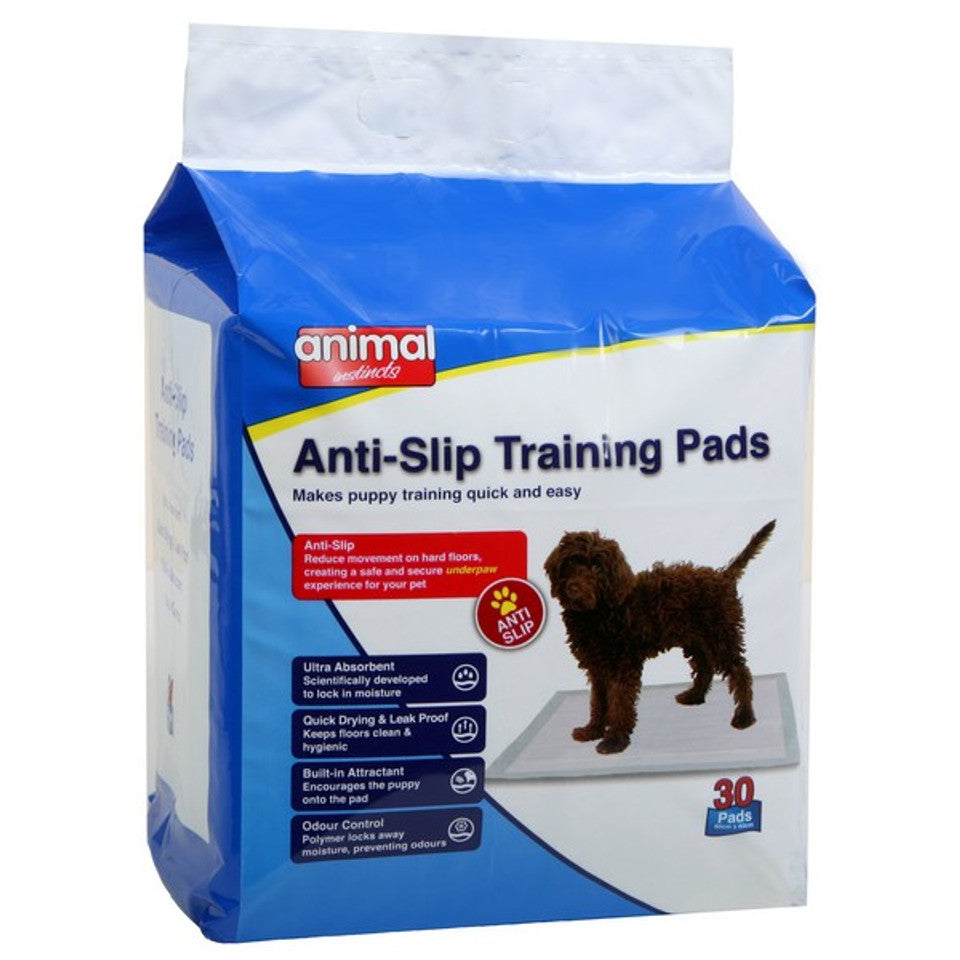 Animal Instincts Anti-Slip Training Puppy Pads - 30 Pads