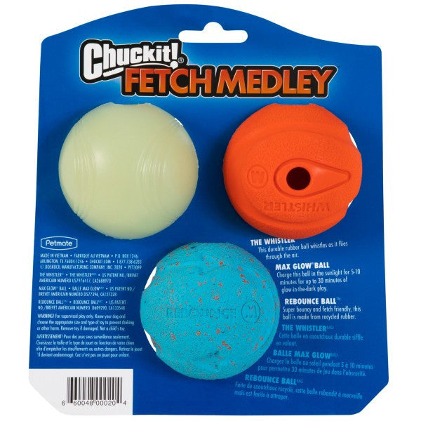 Chuckit! Fetch Medley Assorted Med 3pk