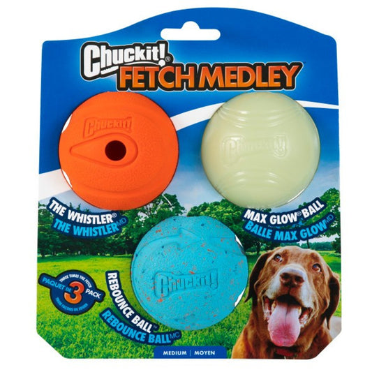 Chuckit! Fetch Medley Assorted Med 3pk
