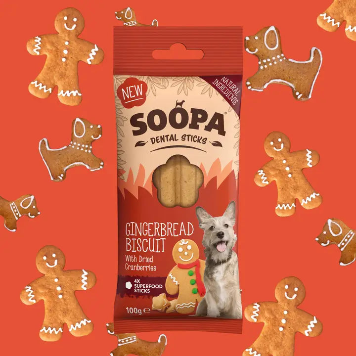 Soopa Gingerbread Biscuit Sticks 100g