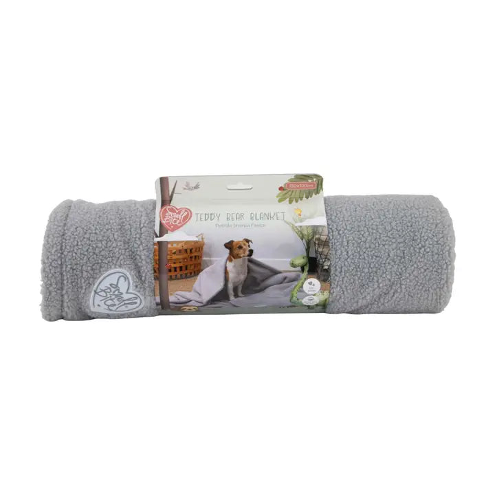 Ancol Small Bite Teddy Blanket 150x100cm - Pebble