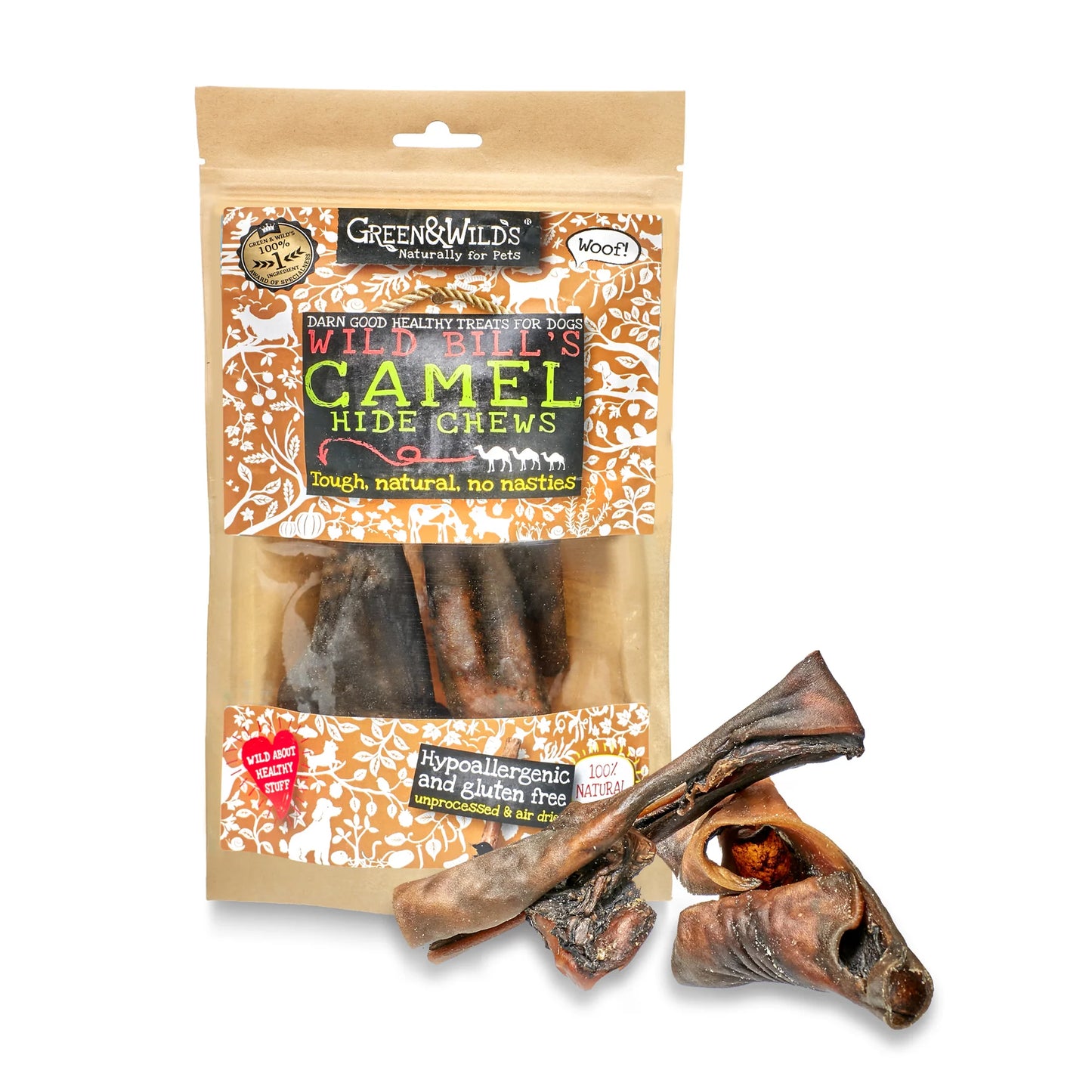 Green & Wilds Camel Hide Chews 100g